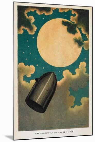 Illustration to From the Earth to the Moon by Jules Verne, 1877-null-Mounted Giclee Print