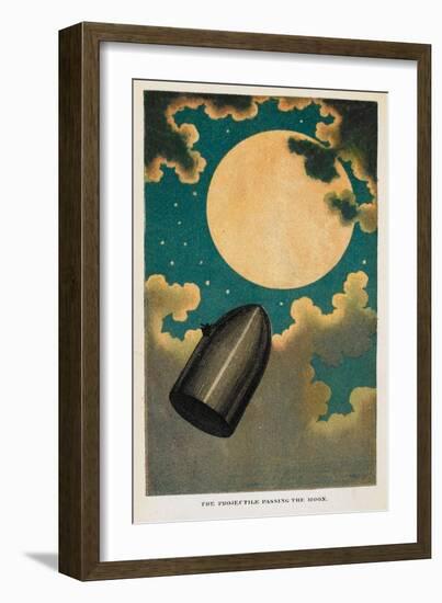 Illustration to From the Earth to the Moon by Jules Verne, 1877-null-Framed Giclee Print
