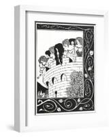 Illustration to Morte D'Arthur-Aubrey Beardsley-Framed Art Print