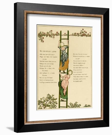 Illustration, to Mystery Land-Kate Greenaway-Framed Art Print