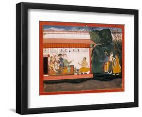 Illustration to the Bhagvata Purana Depicting Balarama Taking Akrura by the Hand with His Younger B-null-Framed Giclee Print