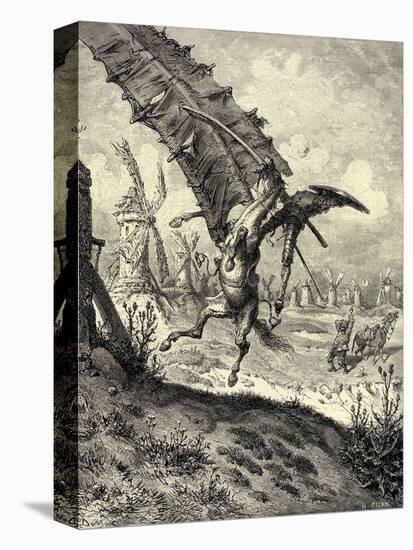 Illustration to the Book Don Quixote De La Mancha by M. De Cervantes, 1863-Gustave Doré-Stretched Canvas