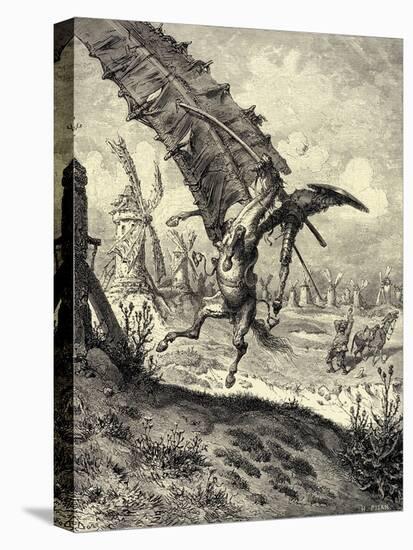 Illustration to the Book Don Quixote De La Mancha by M. De Cervantes, 1863-Gustave Doré-Stretched Canvas