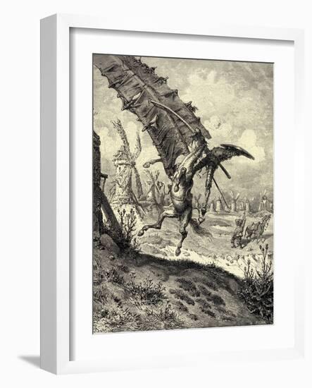 Illustration to the Book Don Quixote De La Mancha by M. De Cervantes, 1863-Gustave Doré-Framed Giclee Print