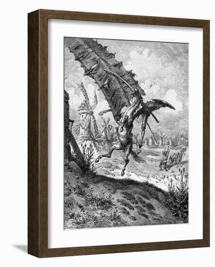 Illustration to the Book Don Quixote De La Mancha by M. De Cervantes, 1863-Gustave Dor?-Framed Giclee Print