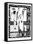 Illustration to the Book Le Morte D'Arthur by Sir Thomas Malory-Aubrey Beardsley-Framed Stretched Canvas
