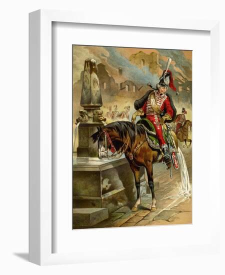 Illustration to the Book the Surprising Adventures of Baron Münchhausen, 1896-Gottfried Franz-Framed Giclee Print