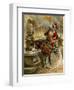 Illustration to the Book the Surprising Adventures of Baron Münchhausen, 1896-Gottfried Franz-Framed Giclee Print