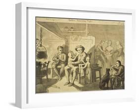 Illustration to 'The Cottar's Saturday Night' by Robert Burns, C.1790 (Grey Wash on Paper)-David Allan-Framed Giclee Print