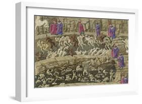 Illustration to the Divine Comedy by Dante Alighieri, 1480-1490-Sandro Botticelli-Framed Giclee Print