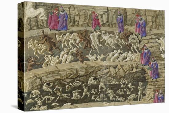 Illustration to the Divine Comedy by Dante Alighieri, 1480-1490-Sandro Botticelli-Stretched Canvas