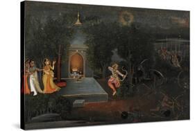 Illustration to the Ramayana, circa 1750-1760-Mir Kalan Oudh-Stretched Canvas