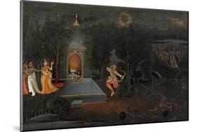 Illustration to the Ramayana, circa 1750-1760-Mir Kalan Oudh-Mounted Giclee Print