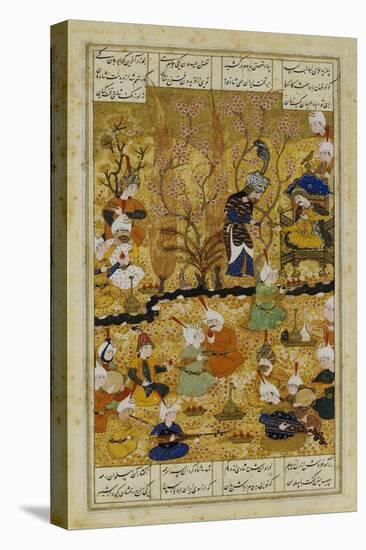 Illustration to the Shahnameh Shiraz, Persia Murhid Al Kabib Al Shirazi, 1539 AD-null-Stretched Canvas