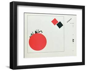 Illustration to 'The Story of Two Squares', Written by the Artist, Pub. in Berlin, 1922-El Lissitzky-Framed Giclee Print