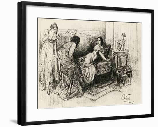 Illustration to 'War and Peace', by Leo Tolstoy-Aleksandrs Apsit-Framed Giclee Print