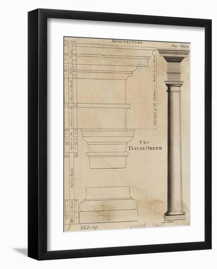 Illustration Tuscan Order of Columns-null-Framed Giclee Print