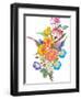 Illustration with Bunch of Different Flowers-Dr.Alex-Framed Art Print