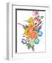 Illustration with Bunch of Different Flowers-Dr.Alex-Framed Art Print