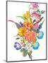 Illustration with Bunch of Different Flowers-Dr.Alex-Mounted Art Print