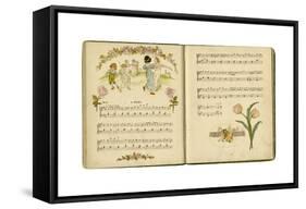 Illustration with Music, a Romp-Kate Greenaway-Framed Stretched Canvas