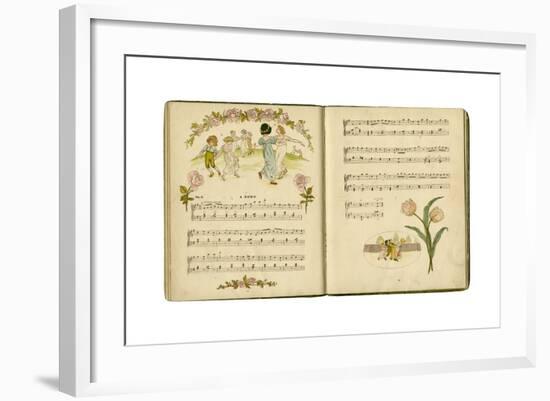 Illustration with Music, a Romp-Kate Greenaway-Framed Giclee Print