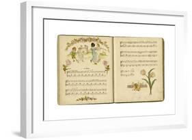 Illustration with Music, a Romp-Kate Greenaway-Framed Giclee Print