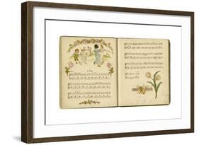 Illustration with Music, a Romp-Kate Greenaway-Framed Giclee Print