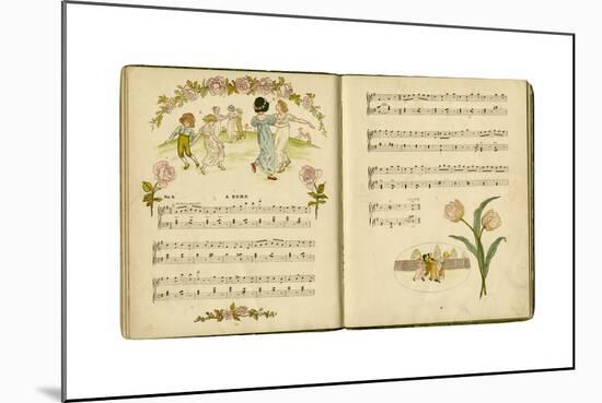 Illustration with Music, a Romp-Kate Greenaway-Mounted Giclee Print