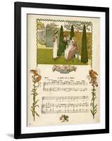 Illustration with Music, a Song of a Doll-Kate Greenaway-Framed Art Print