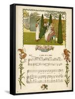 Illustration with Music, a Song of a Doll-Kate Greenaway-Framed Stretched Canvas