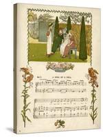 Illustration with Music, a Song of a Doll-Kate Greenaway-Stretched Canvas