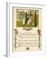 Illustration with Music, a Song of a Doll-Kate Greenaway-Framed Art Print