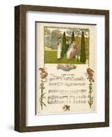 Illustration with Music, a Song of a Doll-Kate Greenaway-Framed Art Print