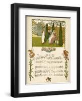 Illustration with Music, a Song of a Doll-Kate Greenaway-Framed Art Print