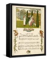 Illustration with Music, a Song of a Doll-Kate Greenaway-Framed Stretched Canvas
