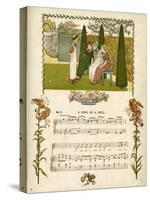 Illustration with Music, a Song of a Doll-Kate Greenaway-Stretched Canvas