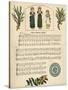 Illustration with Music, Grace before Meals-Kate Greenaway-Stretched Canvas