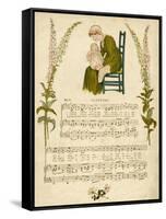 Illustration with Music, Sleeping-Kate Greenaway-Framed Stretched Canvas