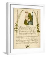 Illustration with Music, Sleeping-Kate Greenaway-Framed Art Print