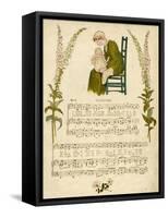 Illustration with Music, Sleeping-Kate Greenaway-Framed Stretched Canvas