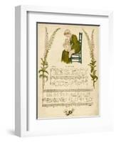 Illustration with Music, Sleeping-Kate Greenaway-Framed Art Print