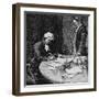 Illustration with Thomas Jefferson Approving the Louisiana Purchase-null-Framed Giclee Print