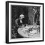 Illustration with Thomas Jefferson Approving the Louisiana Purchase-null-Framed Giclee Print