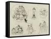 Illustrations from Joies D'Enfants-null-Framed Stretched Canvas