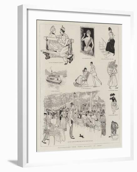 Illustrations from Paris Brillant-null-Framed Giclee Print