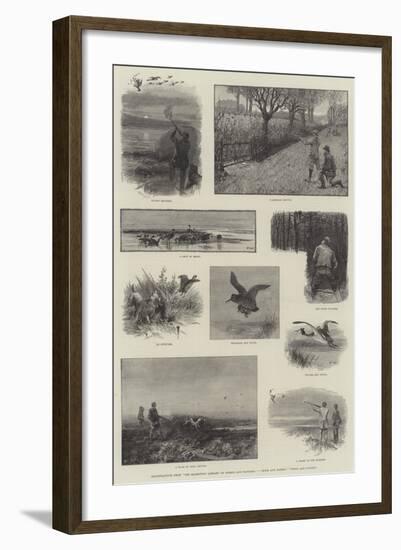 Illustrations from The Badminton Library of Sports and Pastimes, Moor and Marsh, Field and Covert-Charles Whymper-Framed Giclee Print