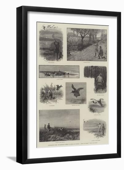 Illustrations from The Badminton Library of Sports and Pastimes, Moor and Marsh, Field and Covert-Charles Whymper-Framed Giclee Print