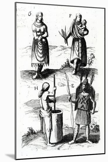 Illustrations of Algonquin Dress-Samuel de Champlain-Mounted Giclee Print