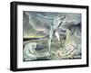 Illustrations of the Book of Job; Satan Smiting Job with Sore Boils, 1825-William Blake-Framed Giclee Print